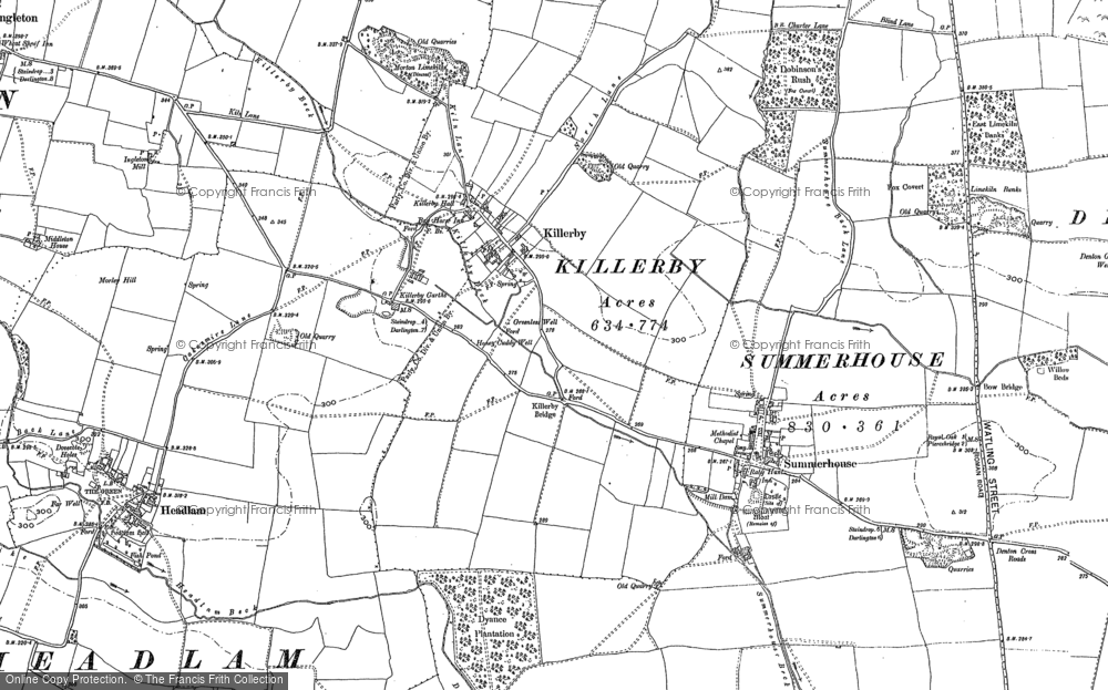 Old Map of Killerby, 1896 in 1896
