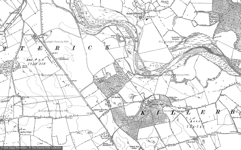 Old Map of Historic Map covering Broad Close in 1891