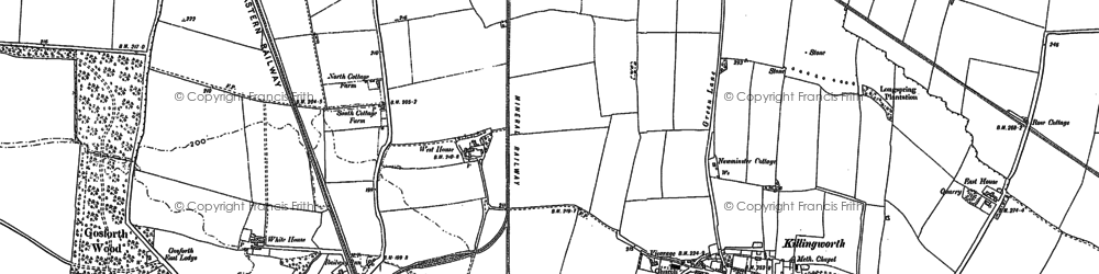 Old map of Killingworth in 1895