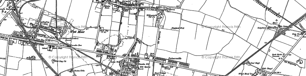 Old map of Killingworth Village in 1895