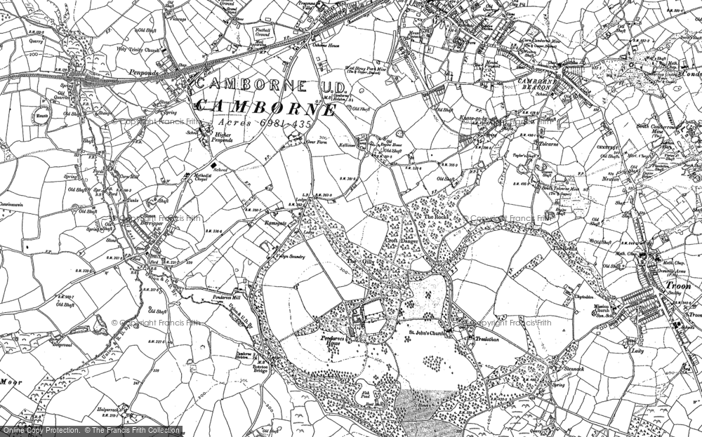 Old Map of Killivose, 1877 - 1878 in 1877