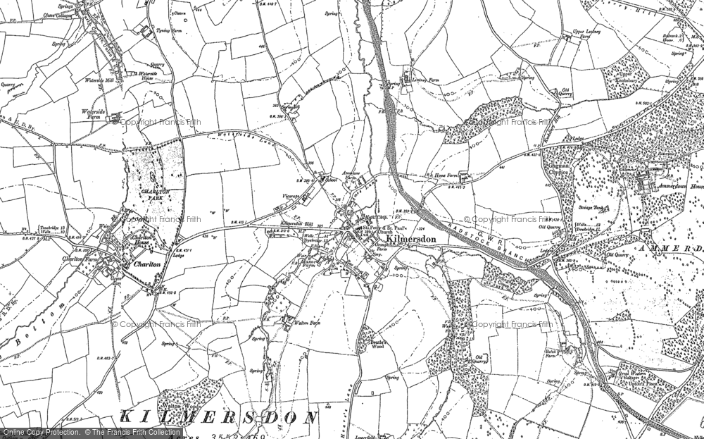 Old Map of Kilmersdon, 1884 in 1884