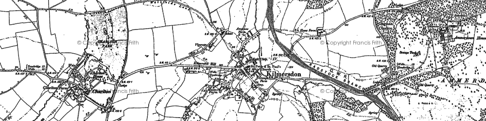Old map of Kilmersdon in 1884