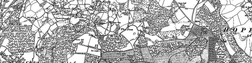 Old map of Kiln Green in 1887