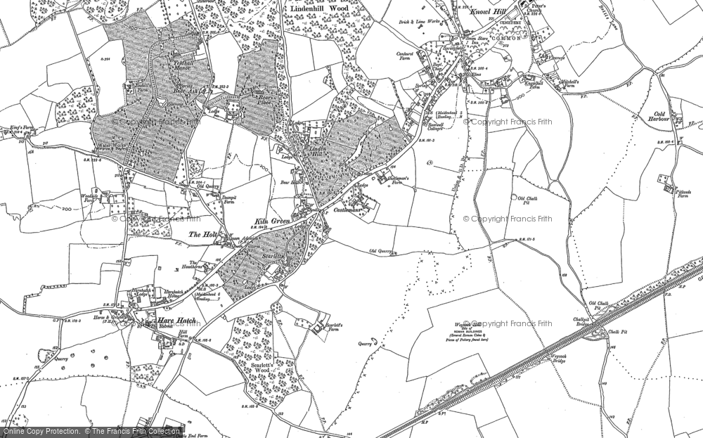 Old Map of Kiln Green, 1910 in 1910