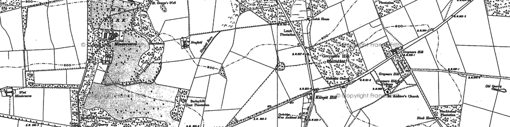 Old map of Kiln Pit Hill in 1895