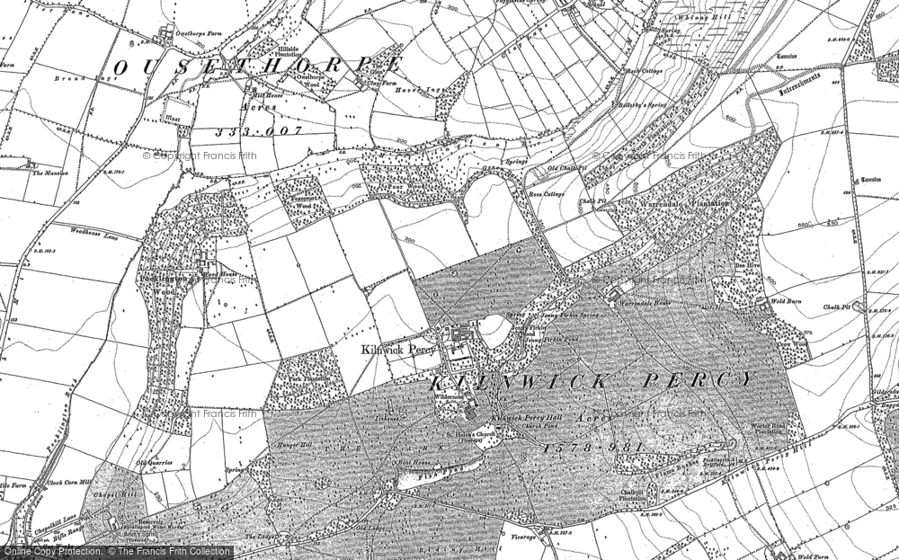 Old Map of Kilnwick Percy, 1890 - 1891 in 1890