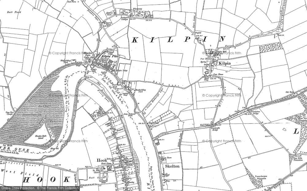 Old Map of Kilpin Pike, 1888 - 1890 in 1888
