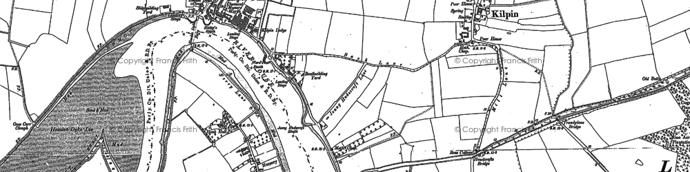 Old map of Howdendyke in 1888