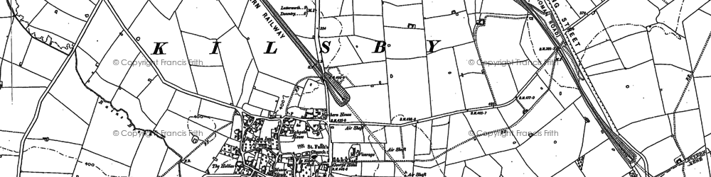 Old map of Kilsby in 1884