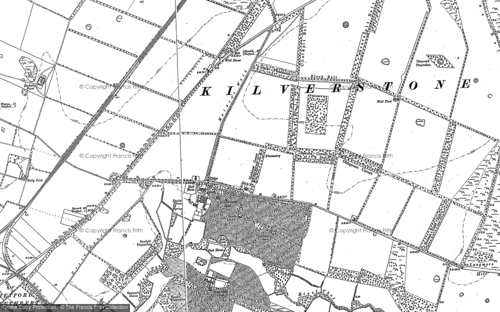 Old Map of Kilverstone Hall, 1903 in 1903