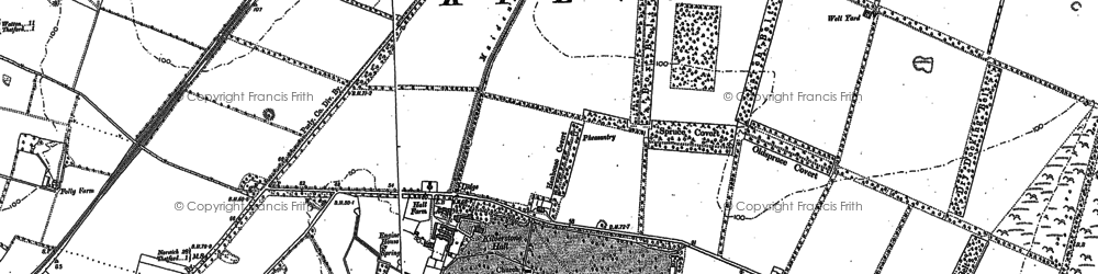 Old map of Kilverstone Hall in 1903