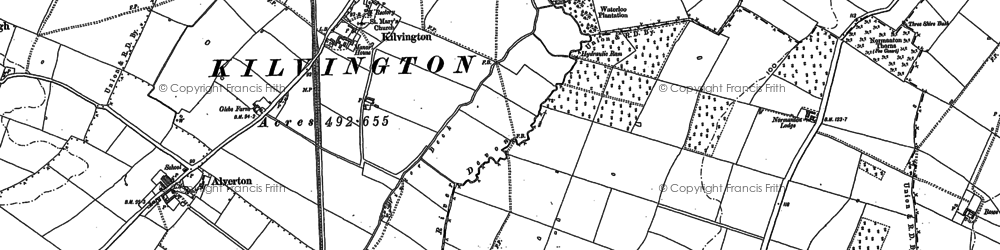Old map of Kilvington in 1887