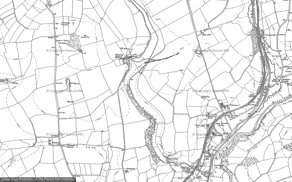Old Map of Kilworthy, 1883 - 1905 in 1883
