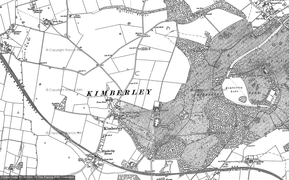 Old Map of Kimberley, 1882 in 1882