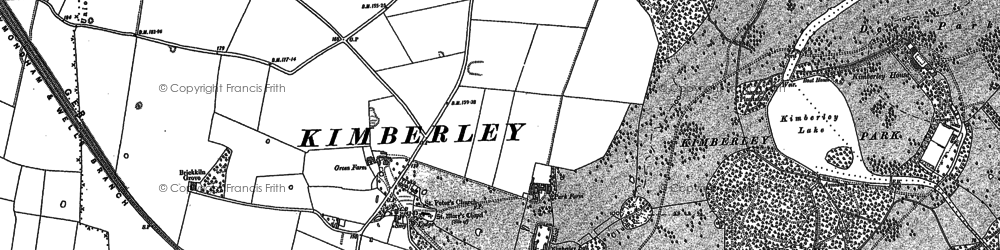 Old map of Crownthorpe in 1882