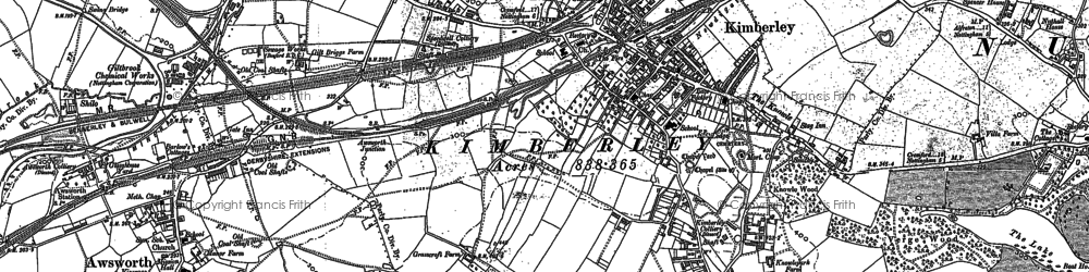 Old map of Kimberley in 1899