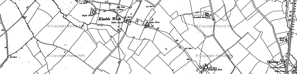 Old map of Kimble Wick in 1898