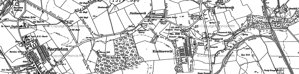 Old map of Kimblesworth in 1895