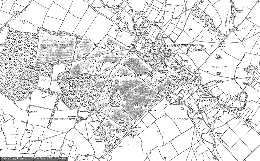 Old Map of Kimbolton, 1900 in 1900