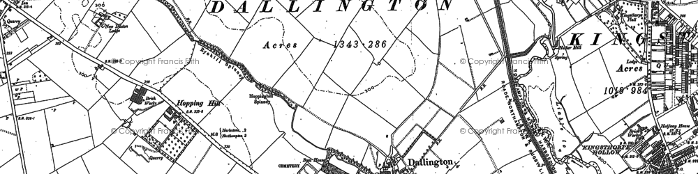 Old map of King's Heath in 1884