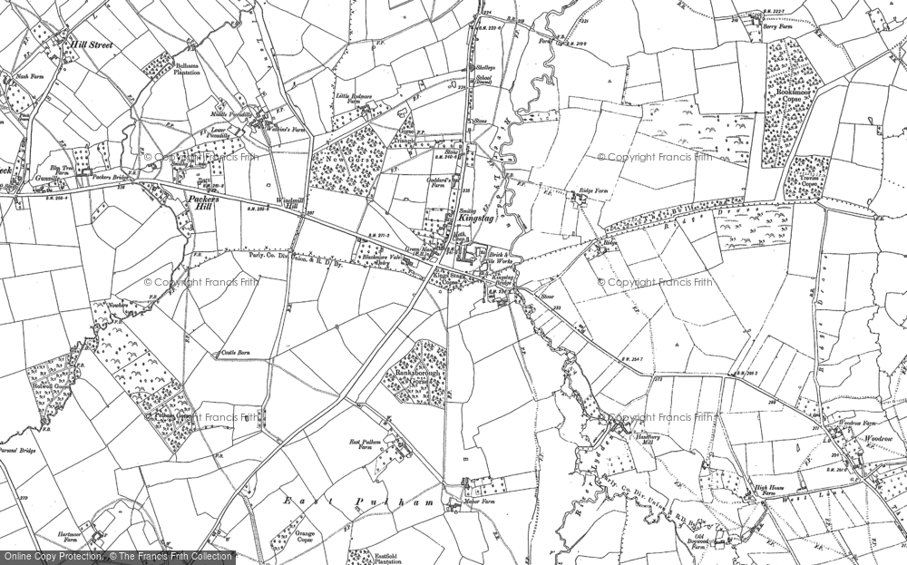 Old Map of King's Stag, 1886 in 1886