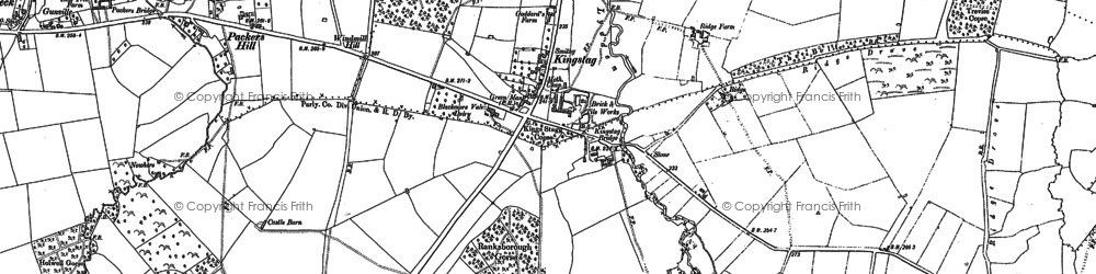 Old map of King's Stag in 1886