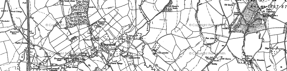 Old map of Kingcoed in 1900
