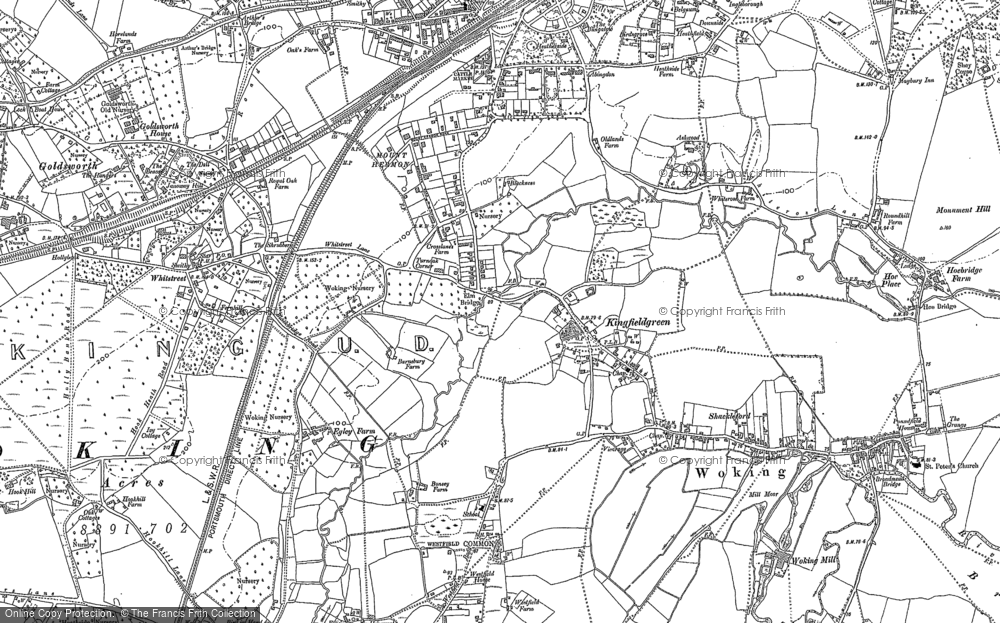 Old Map of Kingfield, 1895 in 1895