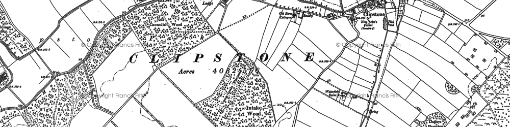Old map of Broomhill Grange in 1884