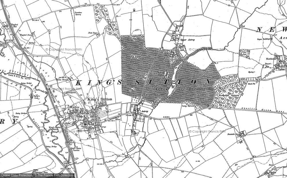 Old Map of Kings Sutton, 1898 in 1898