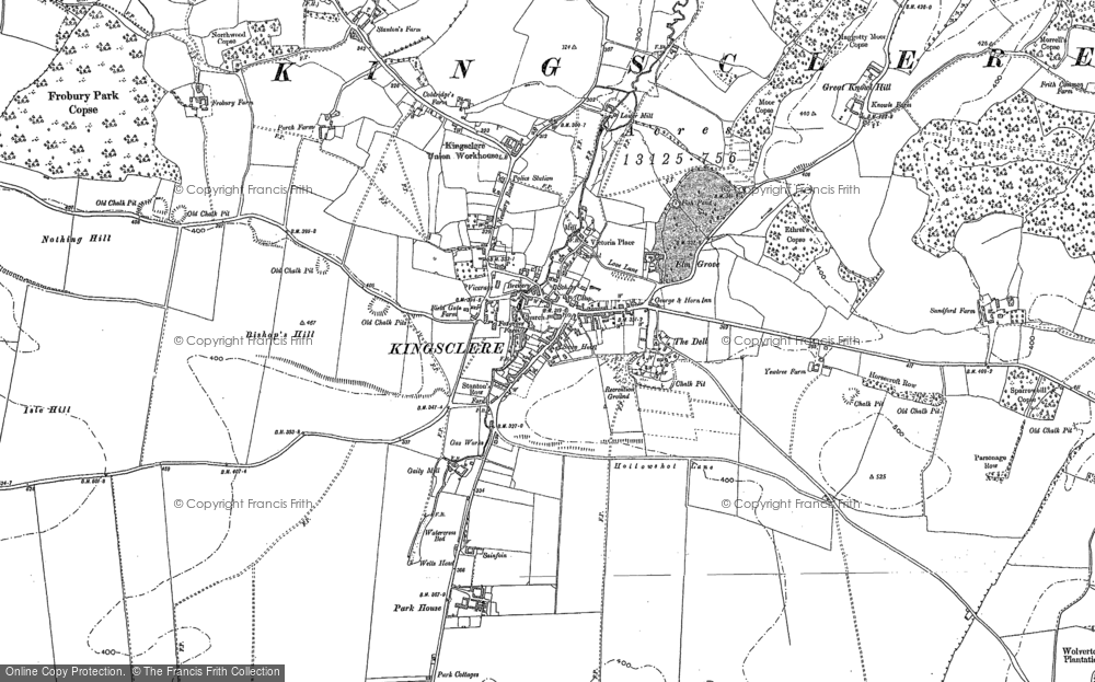 Old Map of Historic Map covering White Hill in 1894