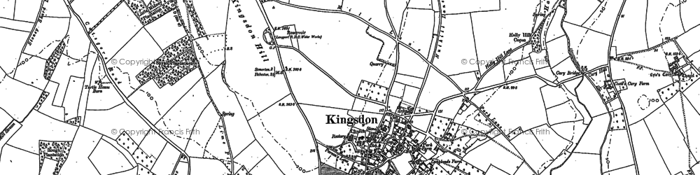 Old map of Kingsdon in 1885
