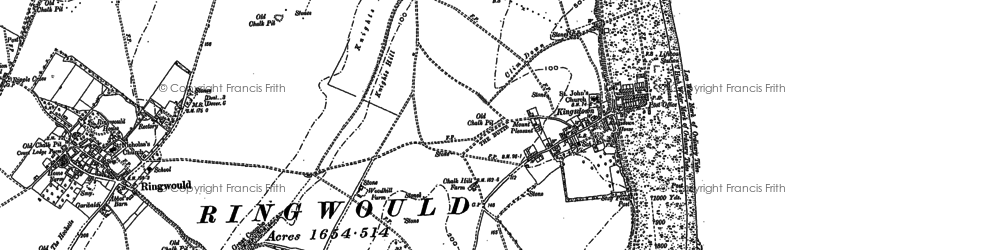 Old map of Kingsdown in 1896