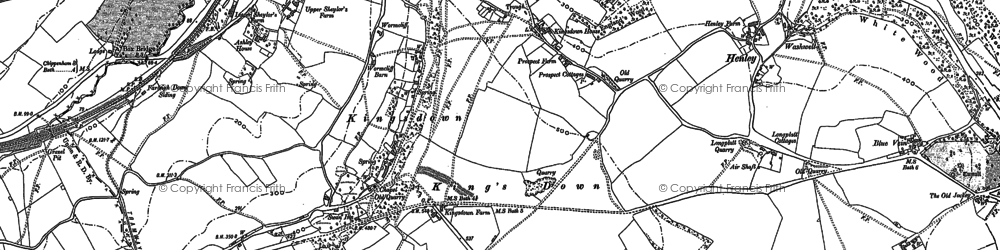 Old map of Kingsdown in 1919