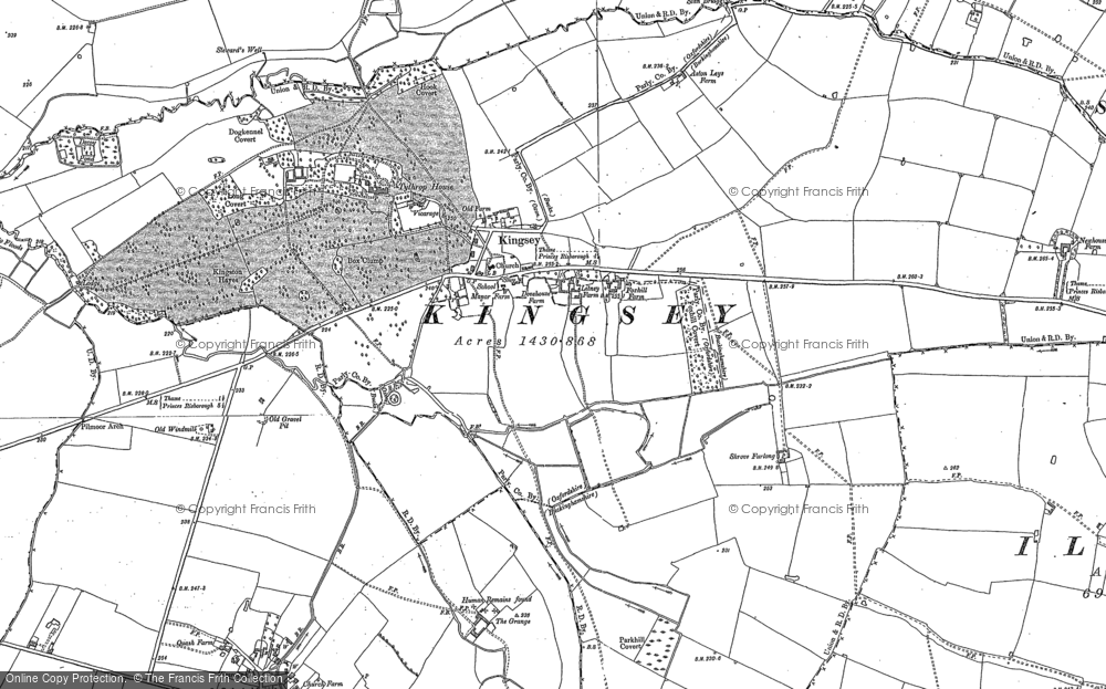 Old Map of Kingsey, 1897 - 1919 in 1897