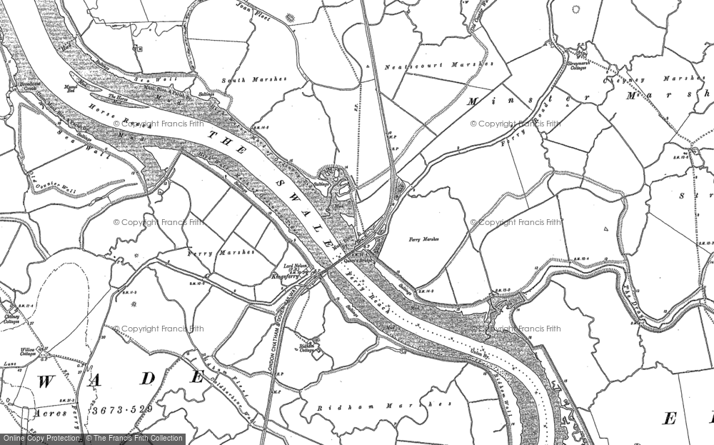 Old Map of Kingsferry Br, 1896 in 1896