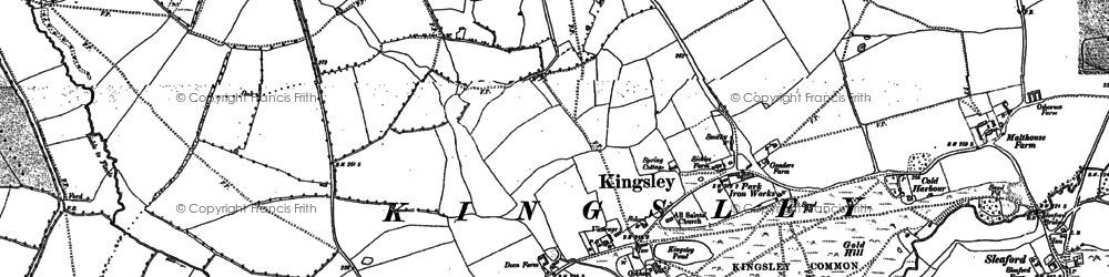 Old map of Kingsley in 1909