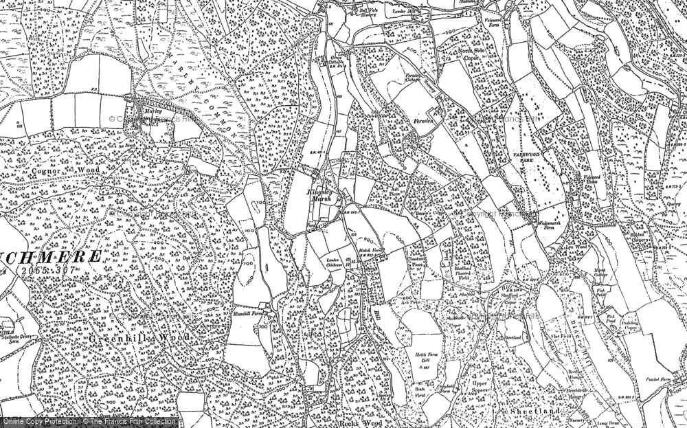 Old Map of Kingsley Green, 1910 in 1910