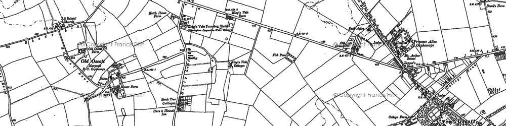 Old map of Pheasey in 1901