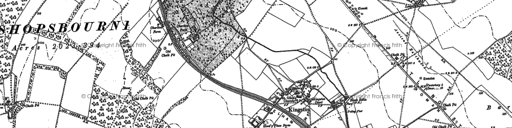 Old map of Ileden in 1895