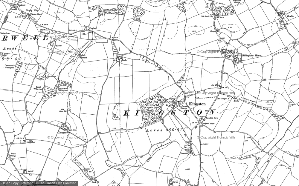 Old Map of Historic Map covering Beckfield Cross in 1907