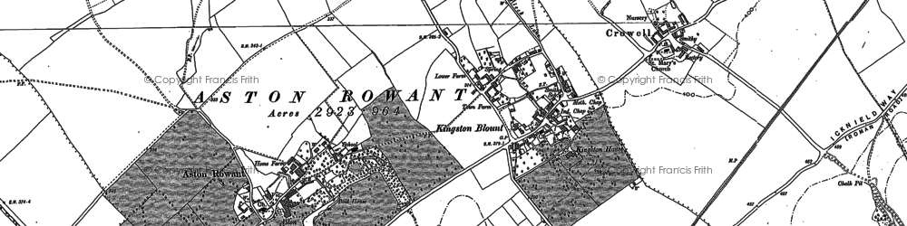 Old map of Kingston Blount in 1897