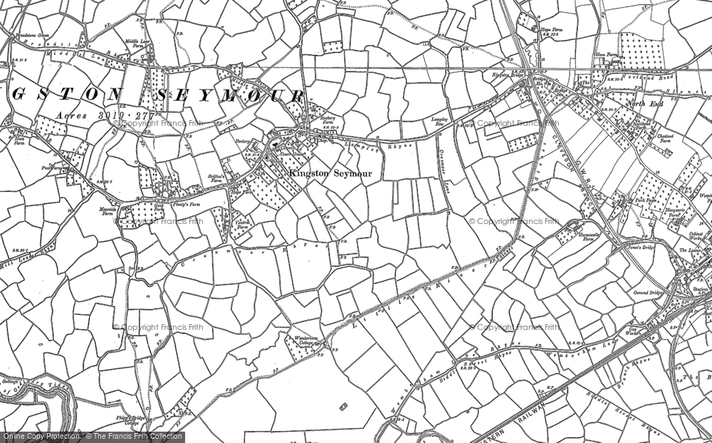 Old Map of Kingston Seymour, 1902 in 1902