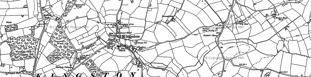Old map of Kingstone in 1881