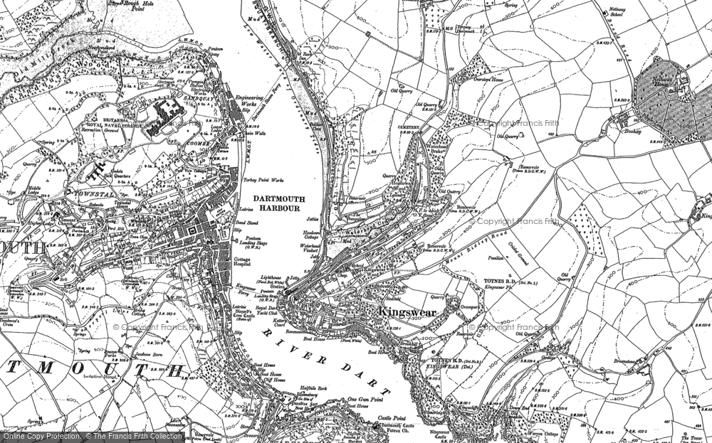 Old Map of Kingswear, 1885 - 1904 in 1885