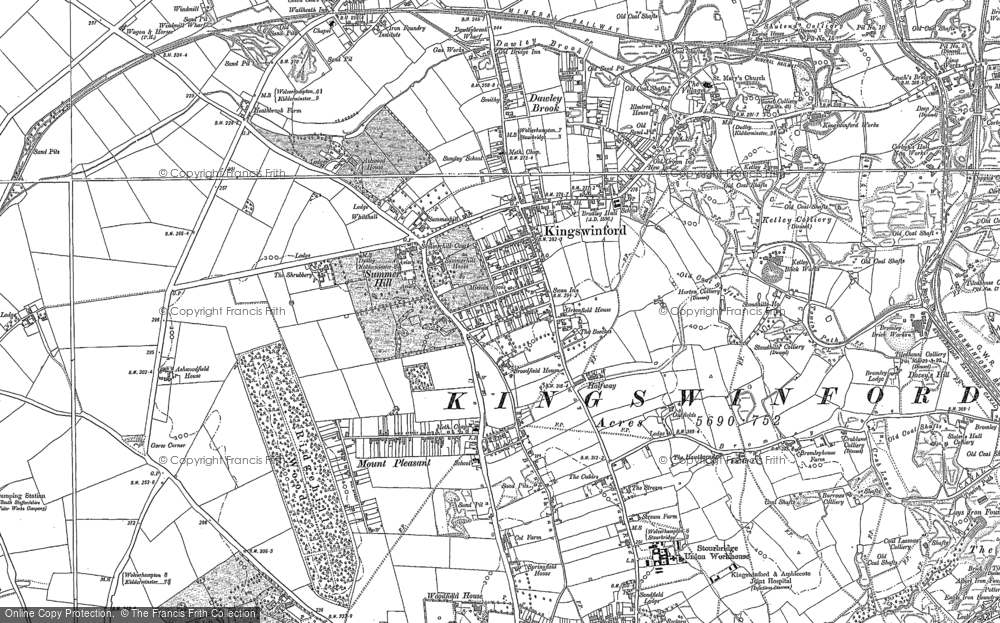 Old Map of Kingswinford, 1881 - 1901 in 1881