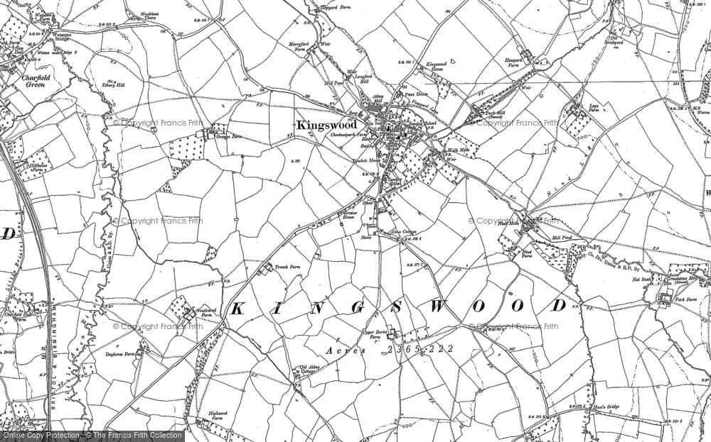 Old Map of Kingswood, 1881 in 1881