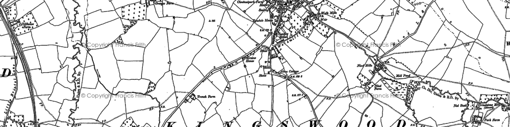 Old map of Kingswood in 1881