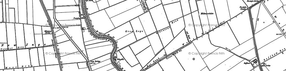Old map of The Ings in 1888